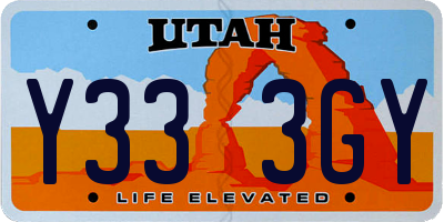 UT license plate Y333GY
