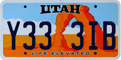UT license plate Y333IB