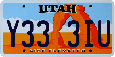 UT license plate Y333IU