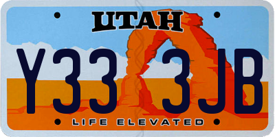 UT license plate Y333JB