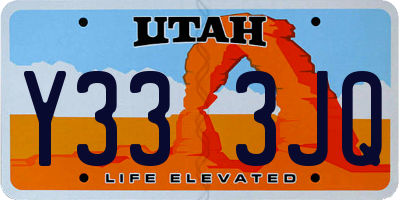 UT license plate Y333JQ