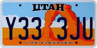 UT license plate Y333JU