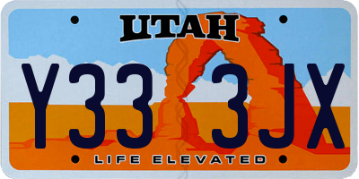 UT license plate Y333JX