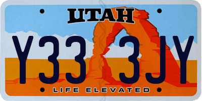 UT license plate Y333JY