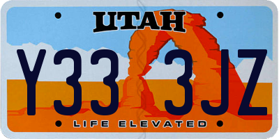 UT license plate Y333JZ