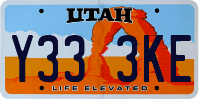 UT license plate Y333KE