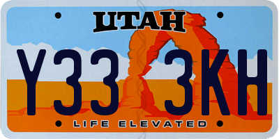 UT license plate Y333KH