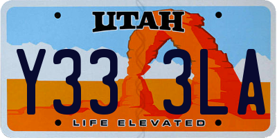 UT license plate Y333LA
