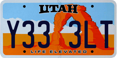 UT license plate Y333LT