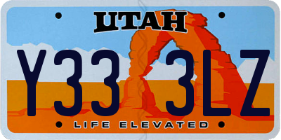 UT license plate Y333LZ
