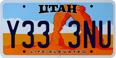 UT license plate Y333NU