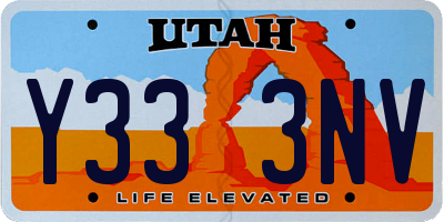 UT license plate Y333NV
