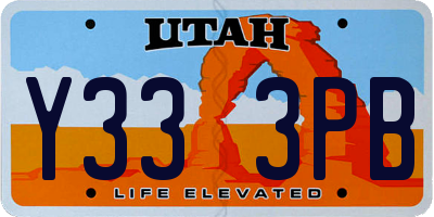 UT license plate Y333PB