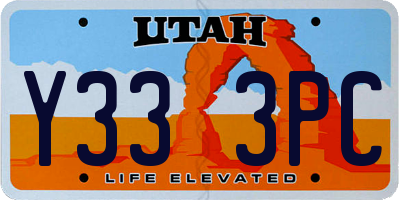 UT license plate Y333PC