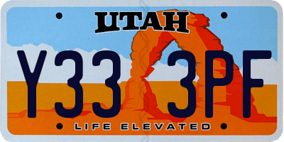 UT license plate Y333PF