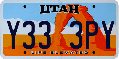 UT license plate Y333PY