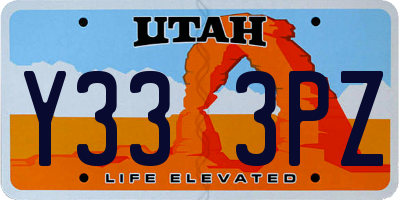 UT license plate Y333PZ