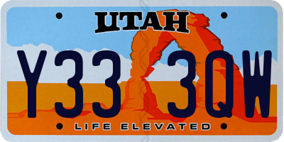 UT license plate Y333QW