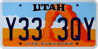 UT license plate Y333QY