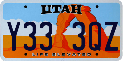 UT license plate Y333QZ