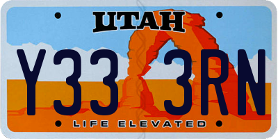 UT license plate Y333RN
