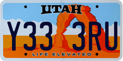 UT license plate Y333RU
