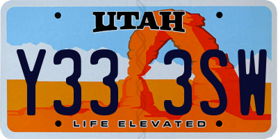 UT license plate Y333SW