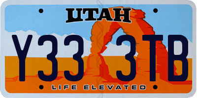 UT license plate Y333TB