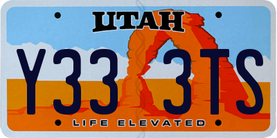 UT license plate Y333TS