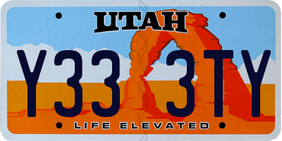 UT license plate Y333TY