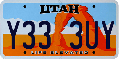 UT license plate Y333UY