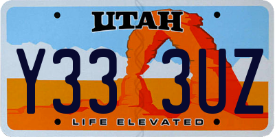 UT license plate Y333UZ