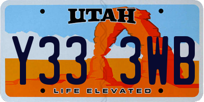 UT license plate Y333WB
