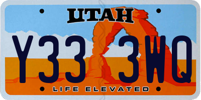 UT license plate Y333WQ