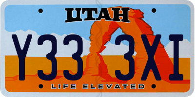 UT license plate Y333XI
