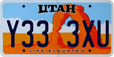 UT license plate Y333XU