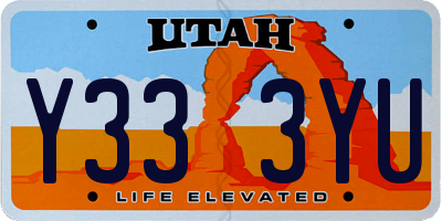 UT license plate Y333YU
