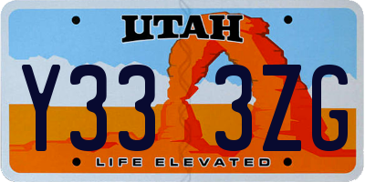 UT license plate Y333ZG