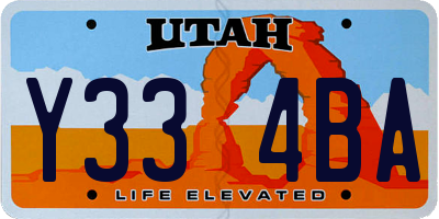 UT license plate Y334BA