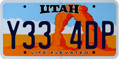 UT license plate Y334DP
