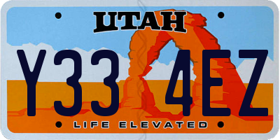 UT license plate Y334EZ