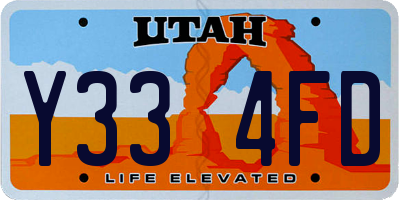 UT license plate Y334FD