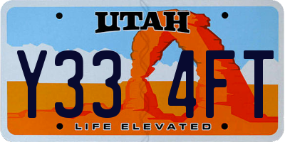 UT license plate Y334FT