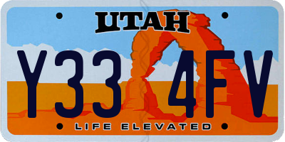 UT license plate Y334FV
