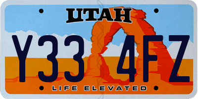 UT license plate Y334FZ