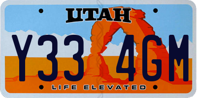 UT license plate Y334GM