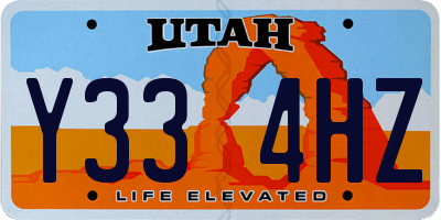 UT license plate Y334HZ
