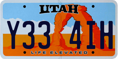 UT license plate Y334IH