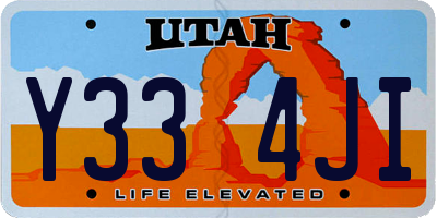 UT license plate Y334JI