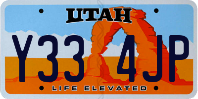 UT license plate Y334JP
